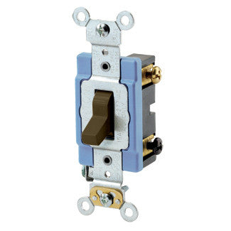 Leviton: 1203-2, 15 Amp, 120/277V, Toggle 3-Way AC Quiet Switch, Brown - aseiso.co