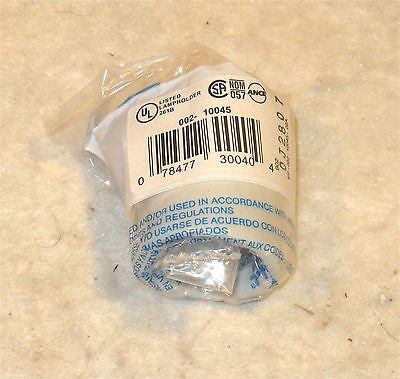 Leviton: 10045, Glazed Porcelain Lampholder, Back Wired with Cap - White - aseiso.co