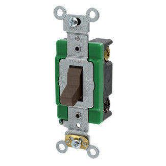 Leviton: 3033-2, 30 Amp, 120/277V, Toggle 3-Way AC Quiet Switch, Brown - aseiso.co