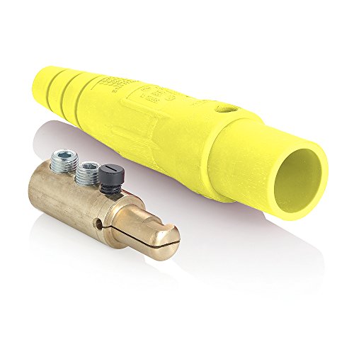 Leviton 16D33-UY 16-Series Taper Nose, Female Plug, Contact, Double Set Screw Termination, Yellow - aseiso.co