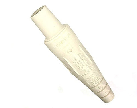 Leviton 16D33-UW 16-Series Taper Nose, Female Plug, Contact and Insulator, Cam-Type, Detachable, Double Set Screw Termination, White - aseiso.co